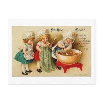 With Best Wishes Children Baking Card