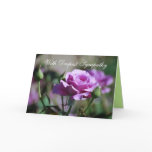 With Deepest Sympathy Blank Lavender Rose Card