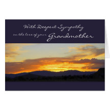 With Deepest Sympathy on the Loss of your Grandmot Greeting Cards