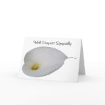 With deepest sympathy, white flower card