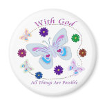 With God All Things are possible magnets