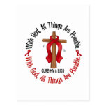 WITH GOD CROSS AIDS / HIV T-Shirts & Gifts Post Cards