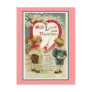 With Love and Devotion Victorian Valentine Postcard