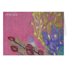 With Love Flowers Greeting Card