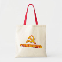 With Socialism Everybody Wins! Government Satire Tote Bags