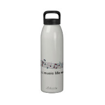 Without music, life would Bb Water Bottle