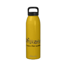Without music, the world  would Bb Drinking Bottle