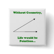 Withouth Geometry, Life would be Pointless. Pinback Buttons