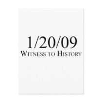Witness to History: 1/20/09 Post Card