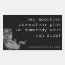 Witty pro-life sticker