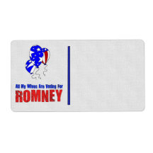 Wives For Romney Personalised Shipping Labels