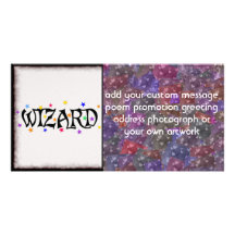 Wizard and Stars Personalized Photo Card