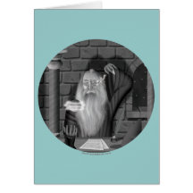 Wizard Casting a Spell Greeting Card