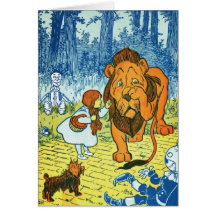 Wizard of Oz Dorothy and the Cowardly Lion Greeting Cards