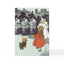 Wizard of Oz, Dorothy Meets Glinda and Munchkins Greeting Card