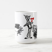 Wizard of Oz Tin Man Monkey Toto Scarecrow Lion Mug