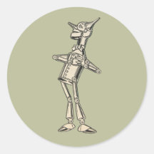 Wizard of Oz Tin Man Round Stickers