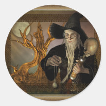 Wizards Magic Fantasy Illustration Stickers
