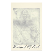 Wizzard Of Evil Customized Stationery