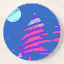 Wnter Moon Drink Coasters