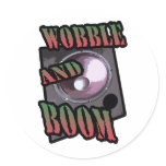 wobble and boom Dubstep Round Stickers
