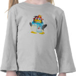 Wobble Penguin Cartoon on Girls T-shirt