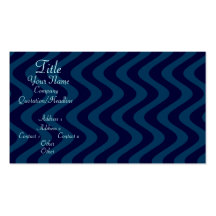 Wobbly Waves (Blue/Blue) Business Card Template