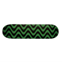 Wobbly Waves (Green/Black) Skate Deck