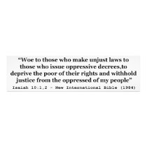 Woe To Those Who Make Unjust Laws Isaiah 10:1-2 Art Photo