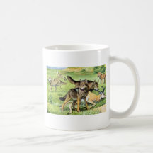 wolf and coyote coffee mug