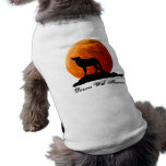 Wolf and full moon Dog T-shirt