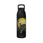Wolf and Full Moon Reusable Water Bottles