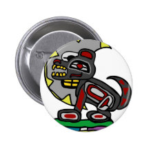wolf and moon button
