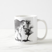 Wolf and slogan cup art mugs