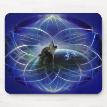 Wolf and the dreamcatcher mouse pads