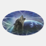 Wolf and the dreamcatcher sticker