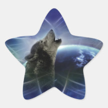 Wolf and the dreamcatcher stickers