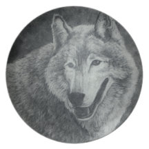 Wolf Art Party Plates