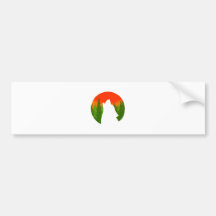 Wolf at Night Bumper Stickers