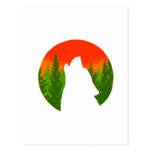 Wolf at Night Postcards