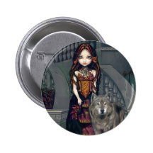 "Wolf Countess" Button