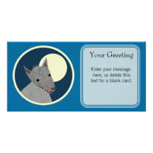 Wolf Custom Card Customized Photo Card
