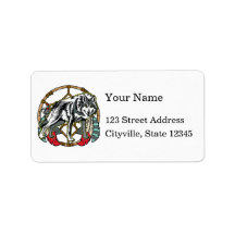 Wolf Dreamcatcher Address Label