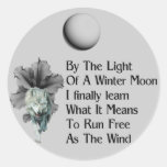 Wolf Dreams Round Sticker
