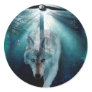 WOLF & EAGLE Wildlife Series Round Sticker