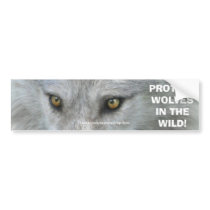 WOLF EYES Wildlife Conservation Bumper sticker