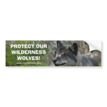 WOLF EYES Wildlife Conservation Bumper sticker