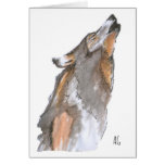 Wolf Howl Greetings Card