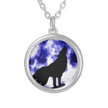 Wolf Howling at Moon Jewelry