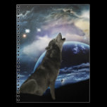 Wolf howling at the moon notebooks